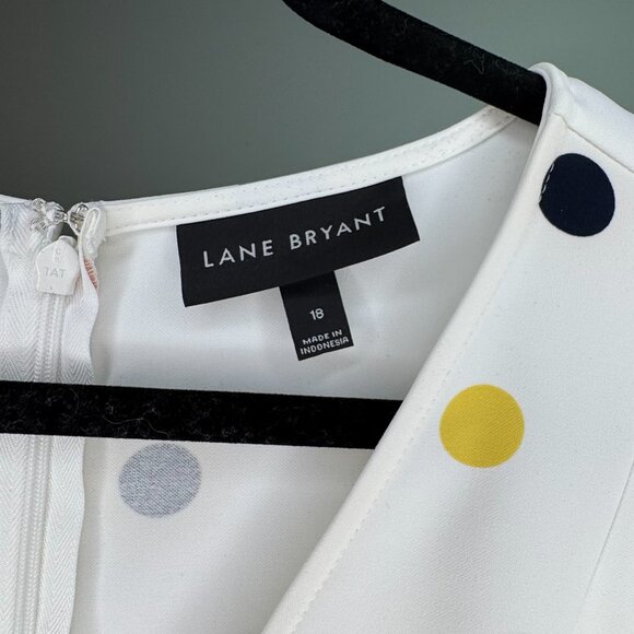 NWOT Lane Bryant Women’s Plus Size 18 Polka-Dot High-Low Lena Dress - Picture 6 of 6